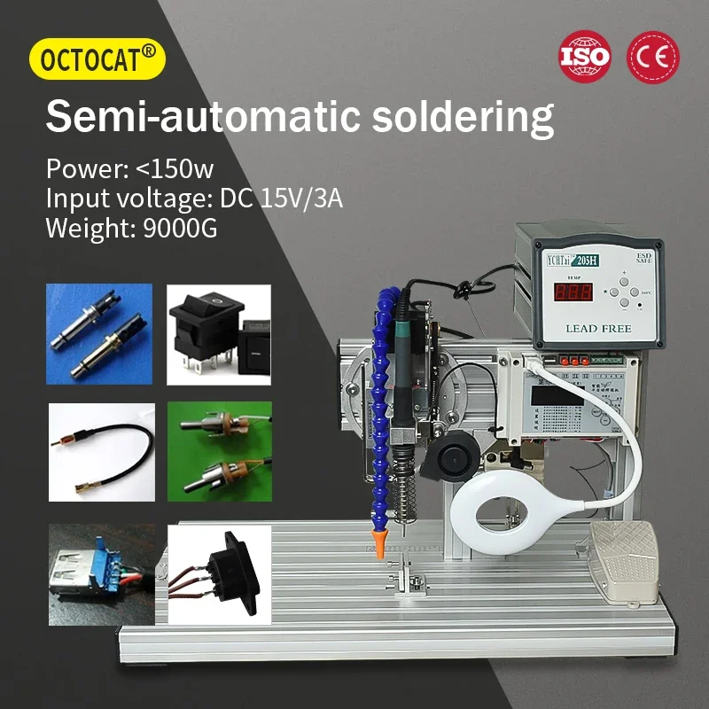 

Accuracy Soldering Machine Automatic Mini USB Spot Welder for Data Cable Switches LED Lights Terminals and Foot-operated Head