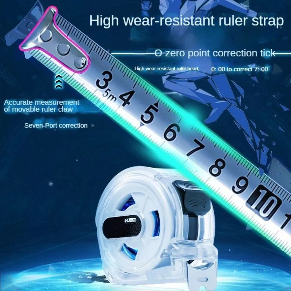 شريط من الفولاذ المقاوم للصدأ أدوات قياس متعددة الأغراض أداة قياس مساطر النجارة المنزلية شريط قياس عالي الدقة #6