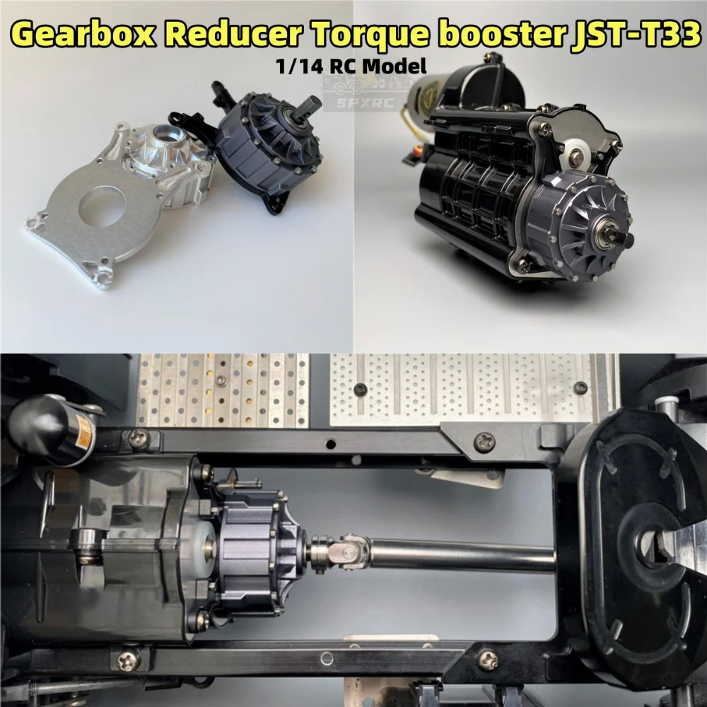 

High Quality Reduer Gearbox deceleration head Torque Enhancer For 1/14 Tamiya SCANIA BENZ Truck Tipper Traile Parts