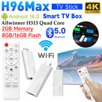 H96Max Android 14.0 TV Stick WIFI BT5.0 Mini TV Stick 2GB 8GB/2GB 16GB Android TV Stick Allwinner H313 Quad Core 4K Set Top Box