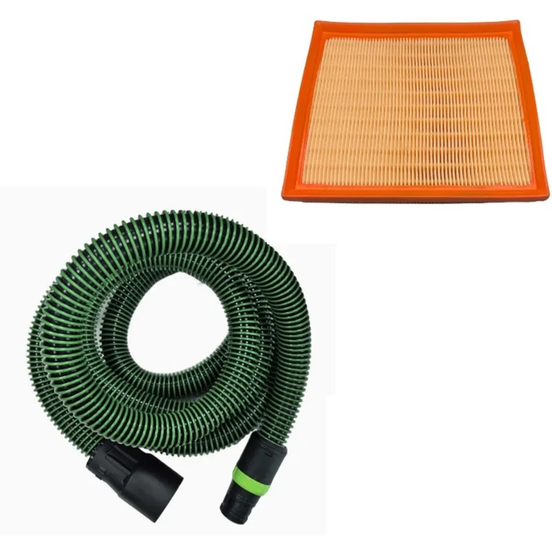 

3.5m EVA Dust Extraction Hose w/ Filter Cartridge Tapered 27-32mm for Sanders Track Saws Polishers Power Tools