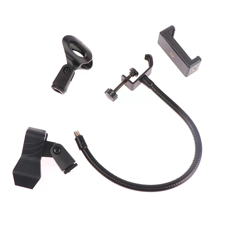 Radio Broadcasting Studio Live Broadcast Equipment Stations Flexible Microphone Gooseneck  phone Stand with Desk Clamp