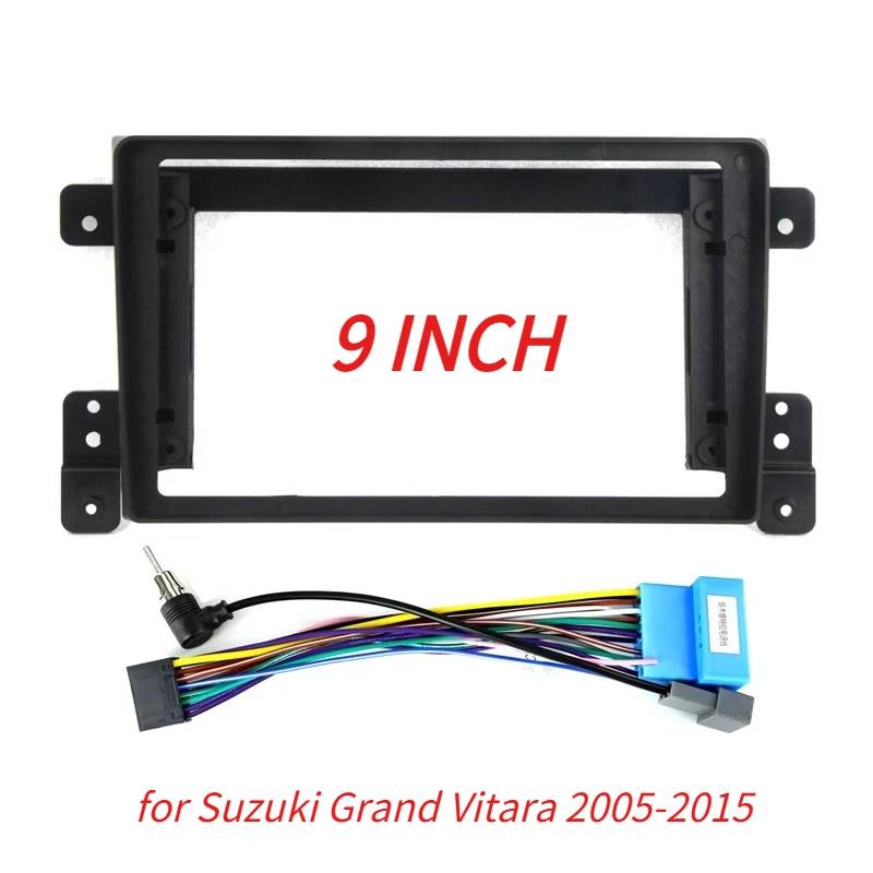 

2 DIN Car Radio Fascia for Suzuki Grand Vitara 2005-2015 Frame Adapter Panel Dash Mounting Frame Power Cable