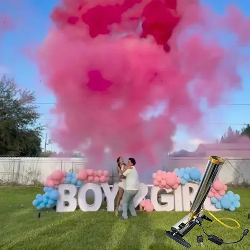 

Colorful Powder Gender Reveal Confetti Cannon Machine Electric Confetti Launcher Machine With Remote Gender Reveal Confetti