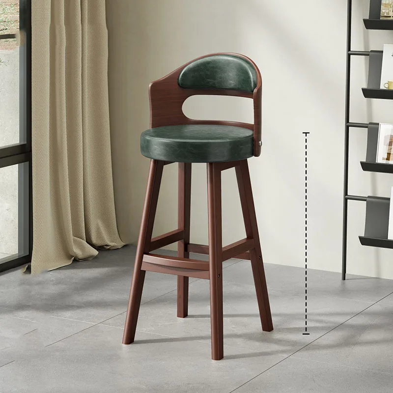 

Comfortable Wood Bar Chairs With Back Restaurant Designer Luxury Living Room Bar Stools Kitchen Taburete Alto Home Furniture