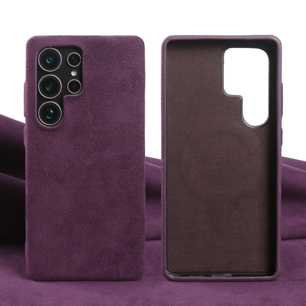 for ALCANTARA Fur Case for Samsung Galaxy S26 Ultra S25 Plus S24 S23 FE S22 S21 S20 Note20 Ultra for Magsafe Phone Case Cover