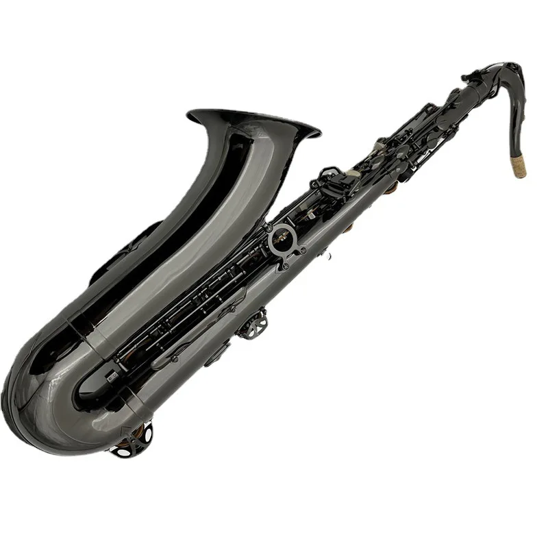 

Тенор-саксофон, духовой инструмент, си-бемоль, профессиональный, полностью черный никель