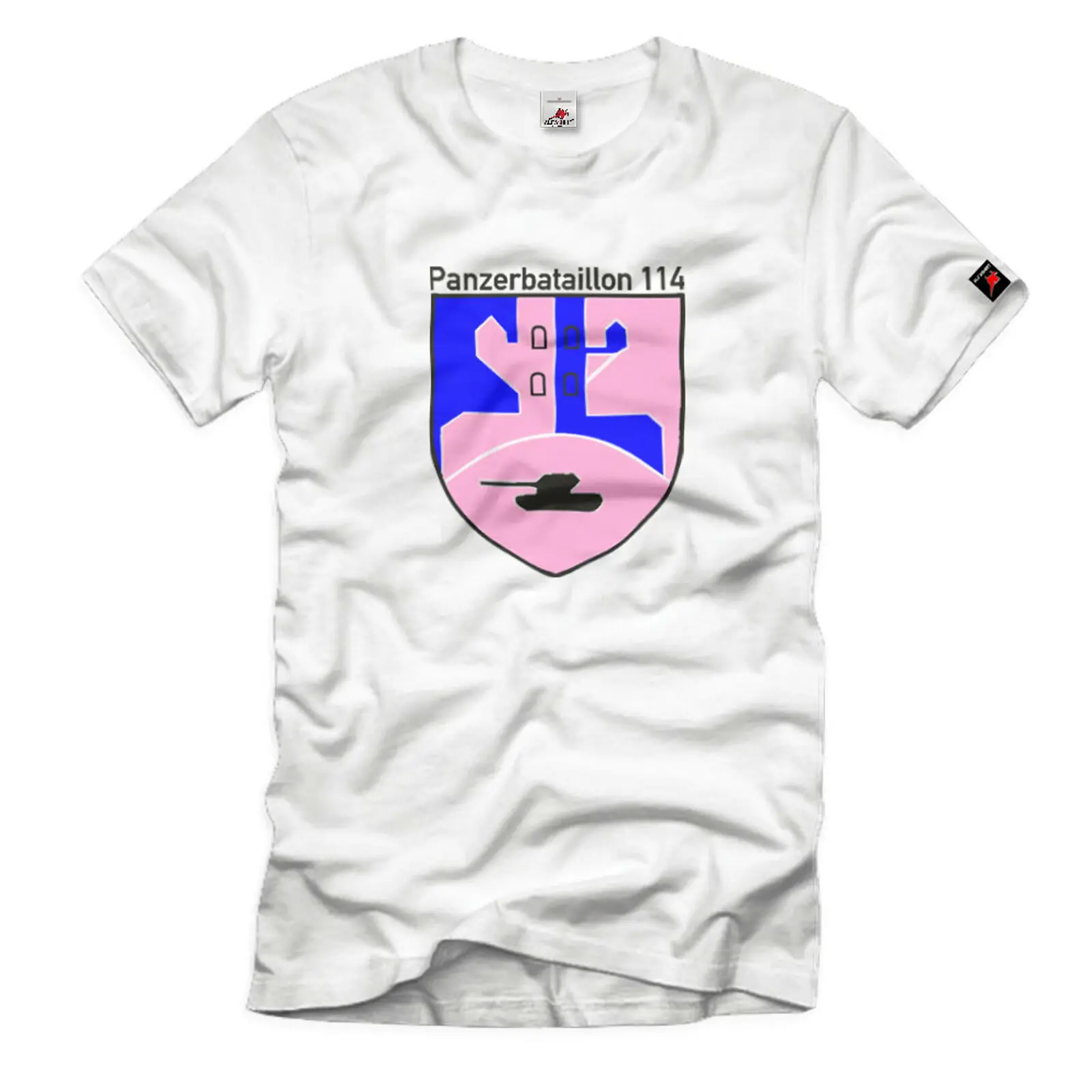 Батальон танков 114 PzBtl, герб оружия, бандажная эмблема, футболка 1385