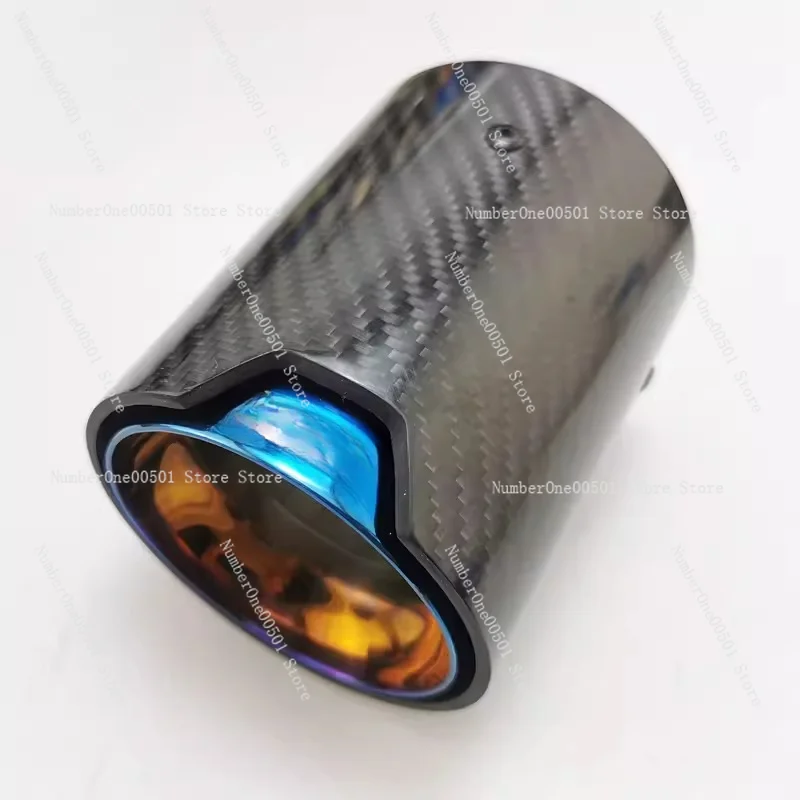 Applicable to  1 Piece Burnt Blue Carbon Fiber Exhaust Tip Muffler For BMW M Performance exhaust pipe M2 F87 M3 F80 M4 F82 F83