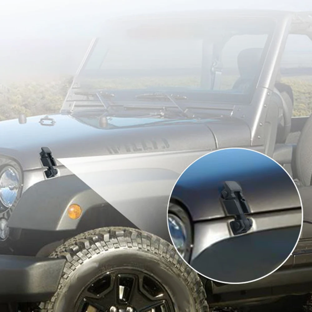 Hood Latch Pair with Mounting Brackets for Jeep For Wrangler TJ 1997-2006 for forged to Withstand Harsh Use Hood