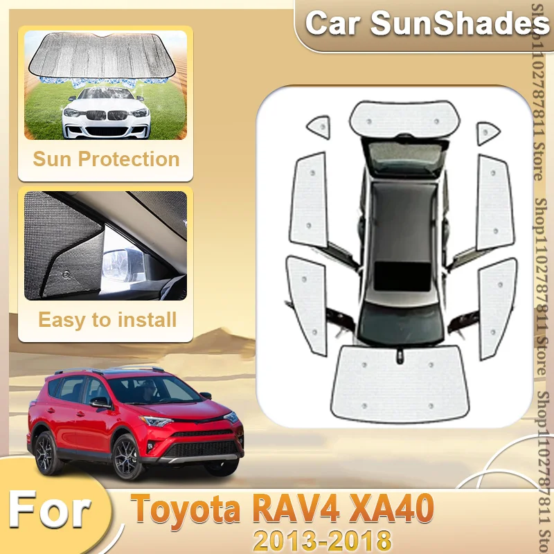 

For Toyota RAV4 XA40 2017 2013-2018 Side Car Sunshade Anti-UV Light Blocking Curtains Heat insulation Sun Visor Car Accessories