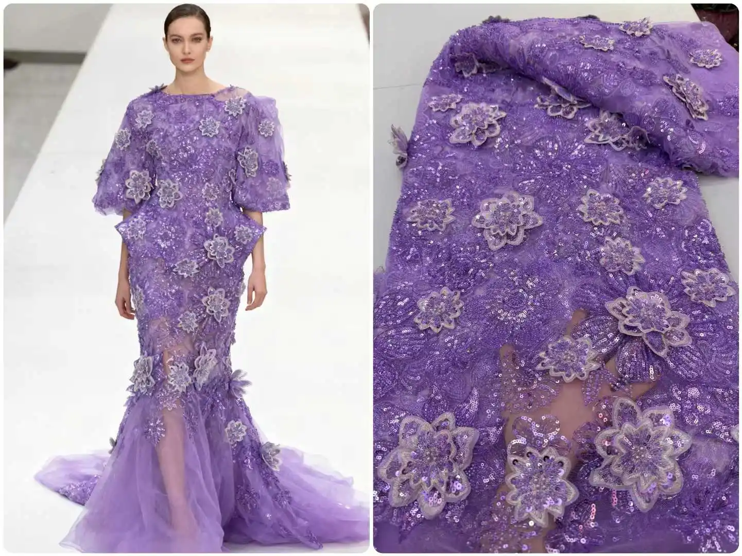 

3D цветы, африканское кружево с бисером, 2026, высокое качество, нигерийская французская сетчатая кружевная ткань с блестками для свадебного платья для женщин