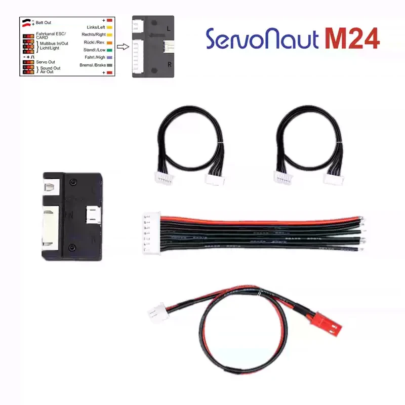 M24 conjunto de luz para 1/14 tamiya alemanha servonautm24 conjunto de luz para girar grande mac modelo diy luz trailertruck conjunto de luz módulo