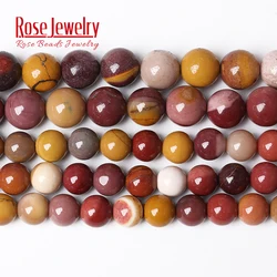 Wholesale Natural Stone Yellow Mookaite Round Loose Beads 15