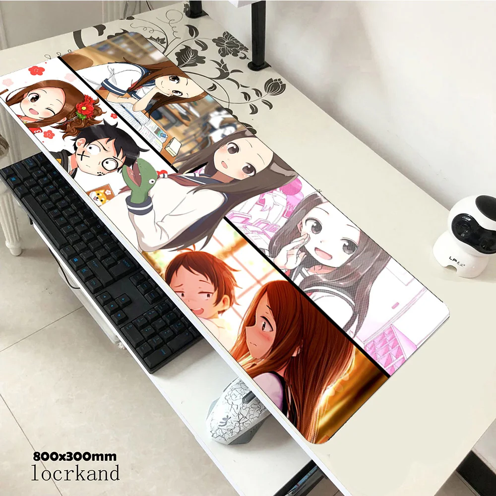 Коврик для мыши Karakai Jouzu no Takagi-san, милый игровой коврик для мыши, коврик для ноутбука, настольный коврик, коврик для мыши, Tapete, коврики для геймера, геймпад