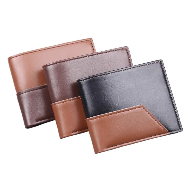 

PU Leather Men's Short Wallet Male Student Multi Card Position Male Driver License Cover Simple Thin Wallets