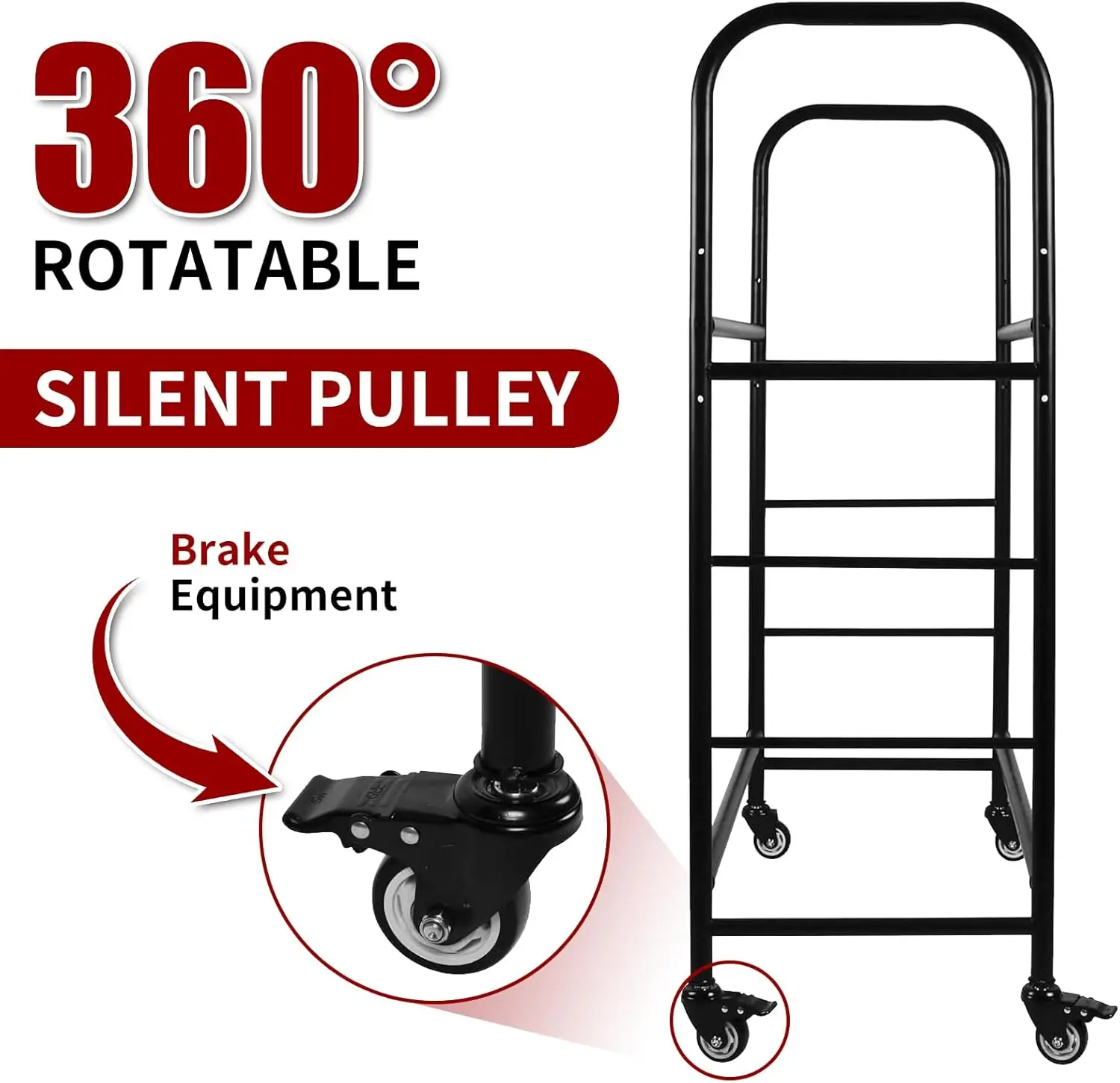 رف تخزين إطارات المرآب المتحرك مع بكرات، يحمل 8 إطارات، أرفف معدنية قابلة للتعديل #4