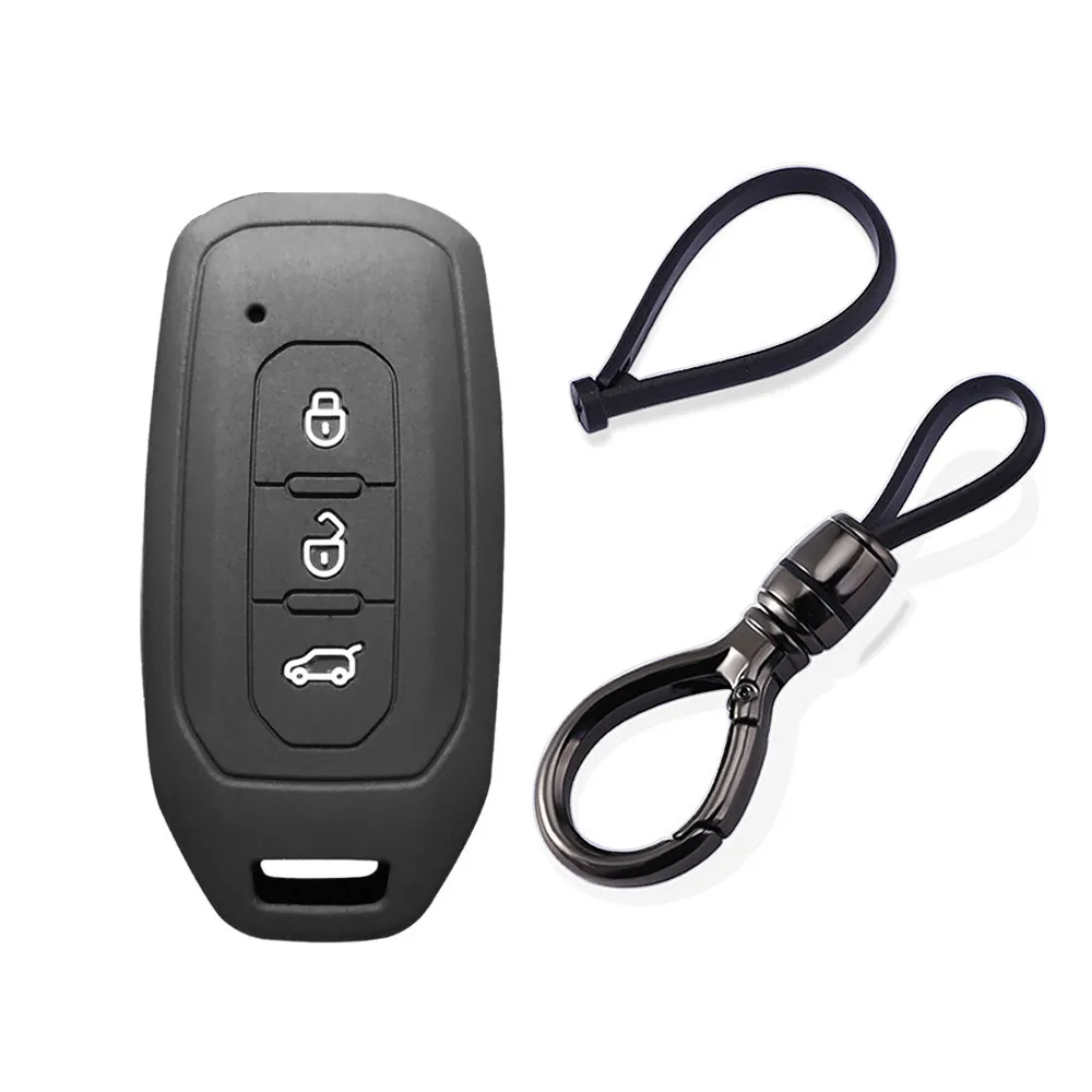 

Силиконовый резиновый держатель для автомобильных ключей для Ford Territory 2021-2025, умный пульт дистанционного управления, чехол без ключа, наклейка, чехол-держатель