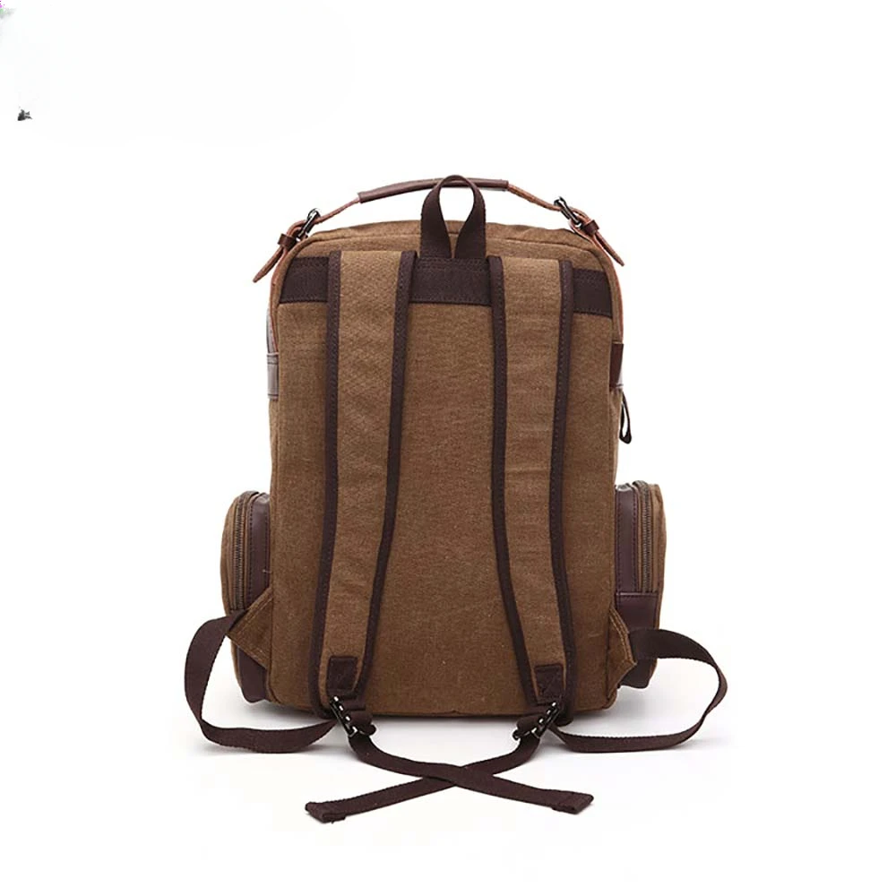 High Quality Brand New Trend Multi-purpose Men Vintage Canvas Laptop bag Man Travel Bags Retro Military Style Backpack