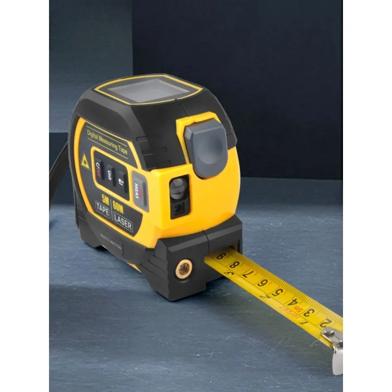 Laser rangefinder  + 5m steel tape measure + crosshair