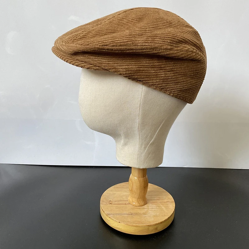 New Womens Mens Cotton Ivy Cap Women Beret Cabbie Driver Hat Newsboy Hat Autumn Winter Flat Hats Gray Vintage Gatsby Beret 08