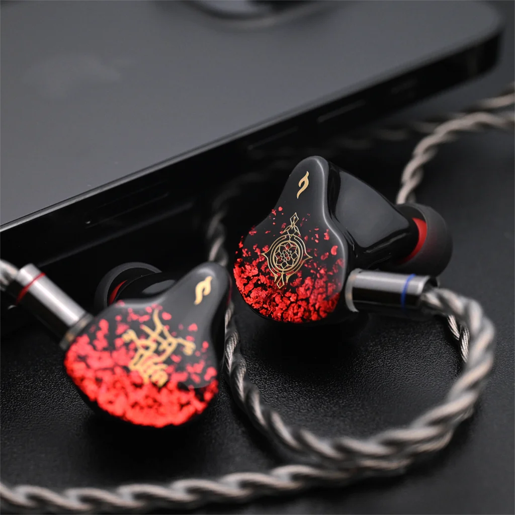 TANGZU Nezha Resin HiFi Hybrid Earphone 6BA+1EST Driver In Ear Earbud Monitor Music Sport 3.5/4.4mm Modular Plug Cable Headset