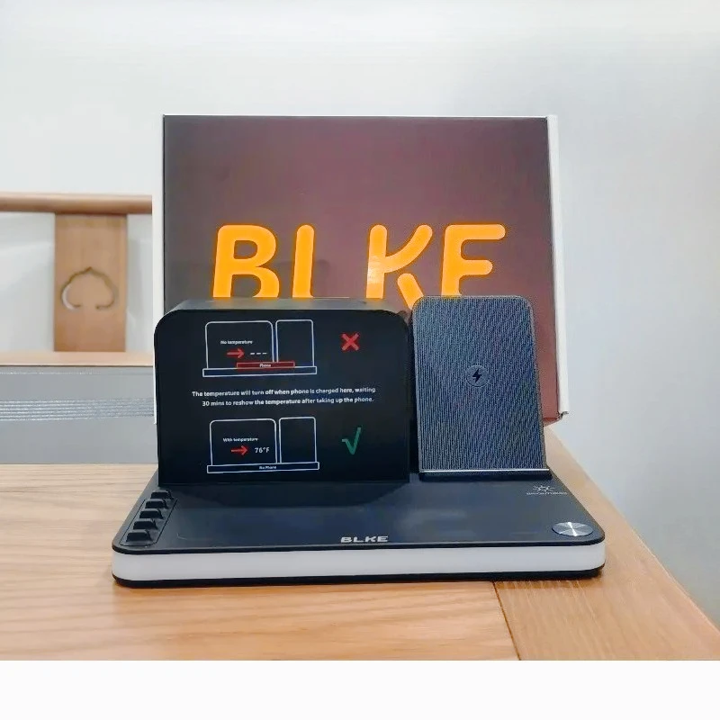 

Innovative home wireless clock LED desktop digital alarm clock with temperature wireless charger