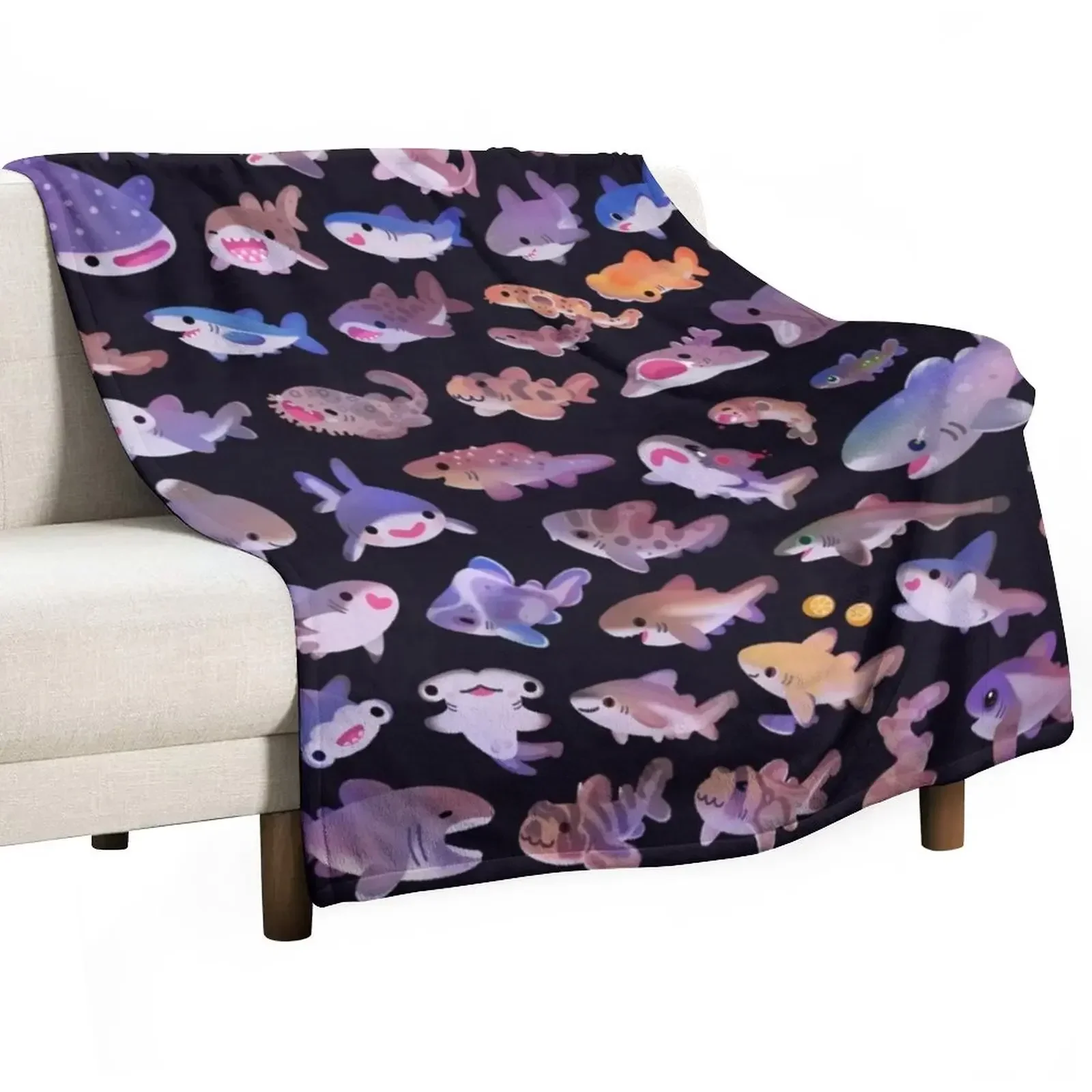 

Shark day - combine Throw Blanket Warm Soft Big blankets ands Softest Blankets