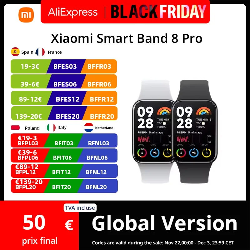 Global Version Xiaomi MI Band 8 Pro 1.74