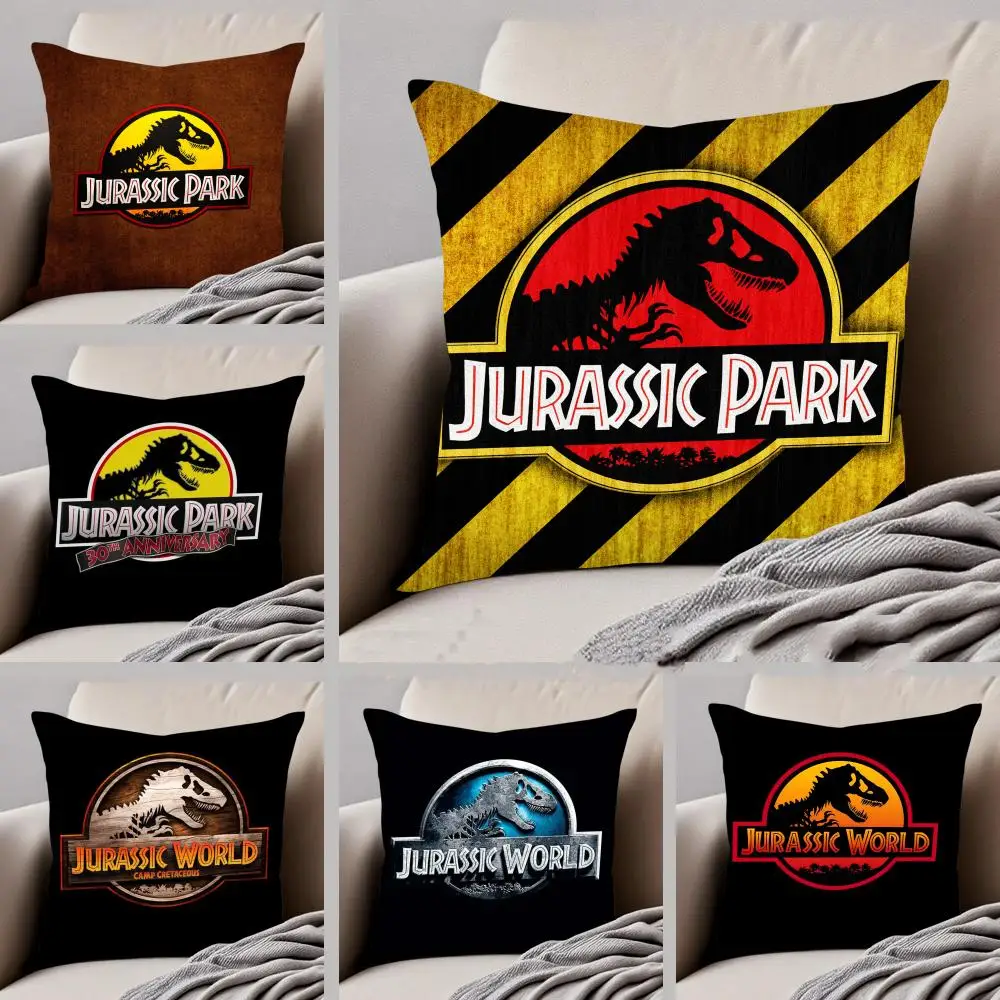 Film J-Jurassic World Kissenbezug, Plüsch, weich, doppelseitig bedruckt, Sofakissenbezug, Sommer, kühl, Kissenhülle, Heimdekoration, Geschenk