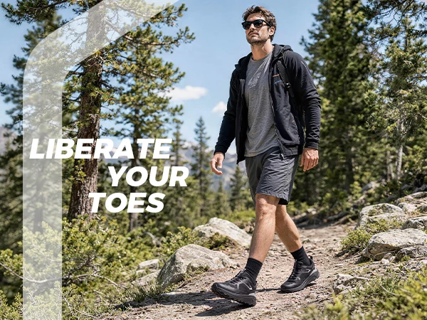 Fitville Herren Trail-Laufschuhe mit breiter Zehenbox, Sportschuhe, atmungsaktiv, mit Dämpfung, Outdoor-Wanderschuhe für Herren, mit Fußgewölbestütze – Detail 22