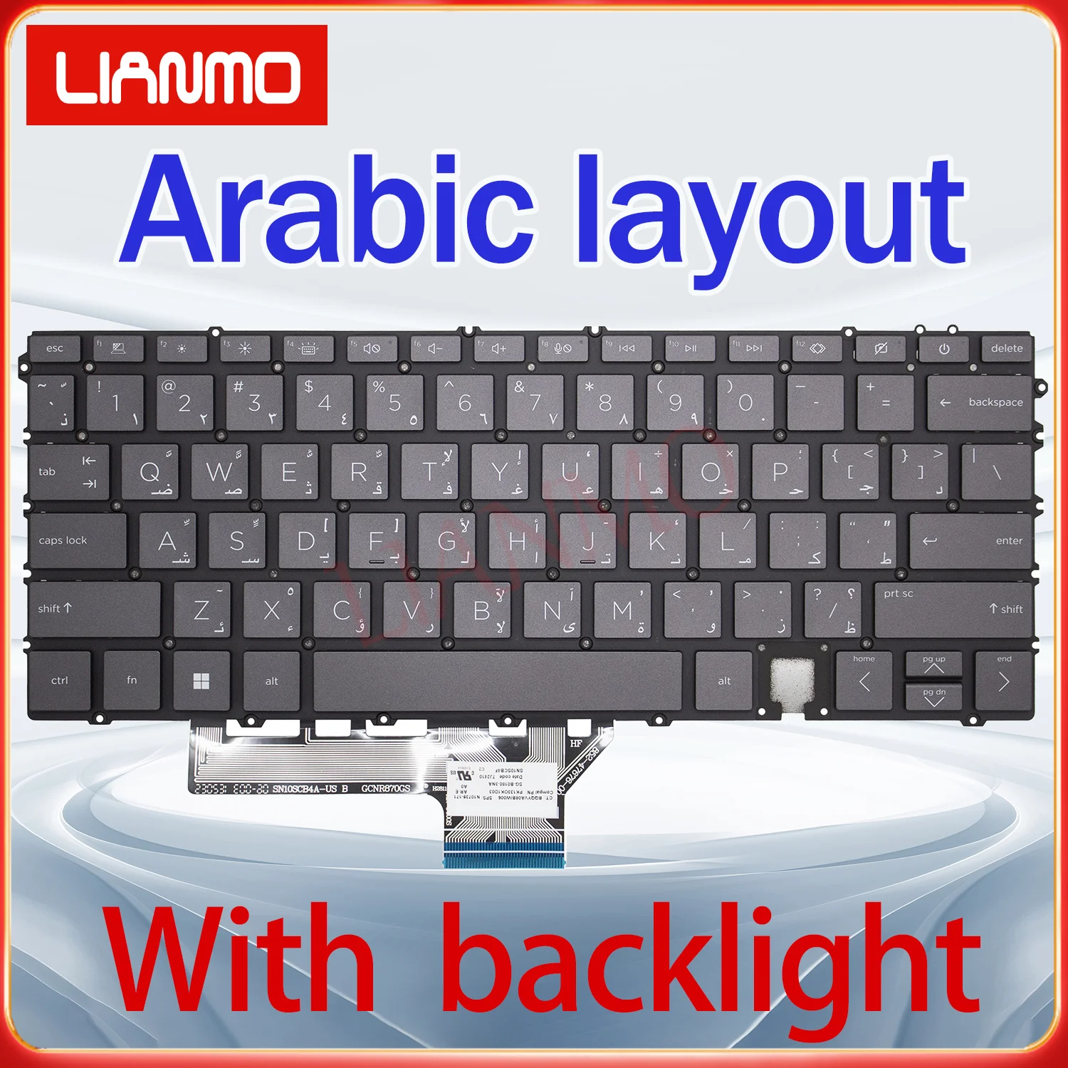 Diseño árabe/belga/bulgaro/suizo/alemán/estadounidense para el teclado retroiluminado HP Spectre x360 2-en-1 14-EF TPN-C155 14-ef0018na