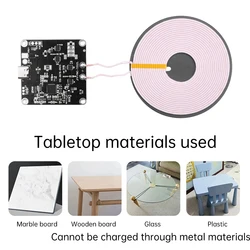 Modulo caricabatterie Wireless per telefono cellulare ad alta potenza da 15W modulo trasmettitore per caricabatterie Wireless a distanza di 14mm parti per caricabatterie Wireless fai da te