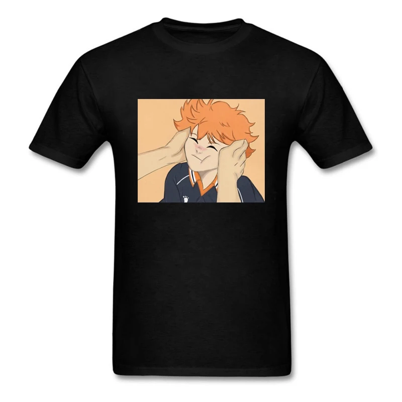 Cool Male Volleyball Anime Haikyuu T-Shirts Short Sleeves Crewneck Cotton Tshirt Printed Squishy Hinata Tee Shirts Clothes Gift