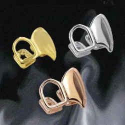 YOUNGX-casquillos de dientes chapados en oro de 14K para hombre y mujer, joyería de estilo Hip Hop, Cosplay de Halloween