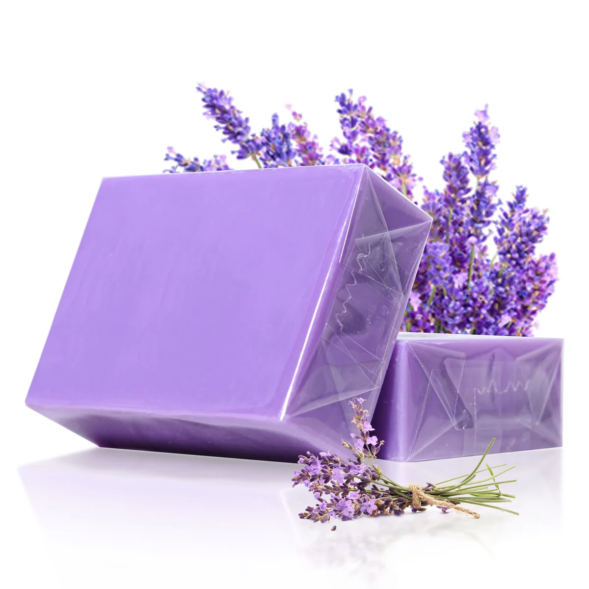 Jabón de aceite esencial de planta de lavanda, 100g, vitamina C, jabón de limpieza Facial, cúrcuma para un tono uniforme de piel