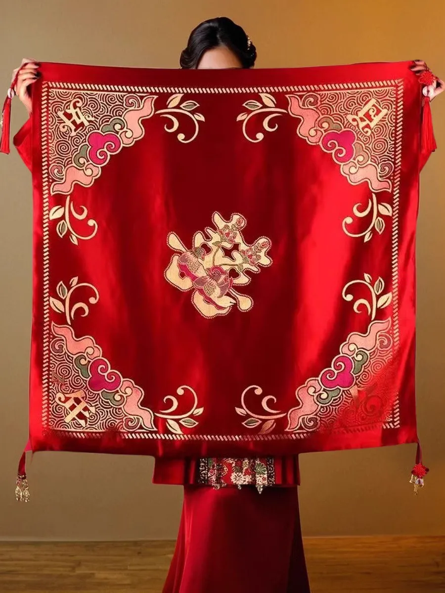 赤い厚みのあるウェディング装飾、ブライズメイド用中国風タッセル、ブライダル・トラスーソ・ラップクロス、結婚式のお祝い用品