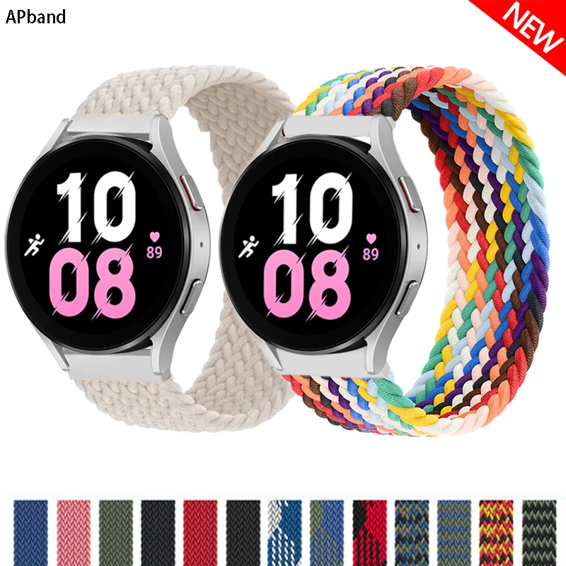 Geflochtene Solo Loop für Samsung Galaxy Watch 4/5/6/44 mm 40 mm/klassisches Armband 46 42 mm/Active 2/Gear S3 Armband 22 mm 20 mm Uhrenarmband