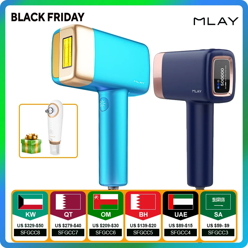 Depilazione laser MLAY T14 Epilatore permanente malese IPL Ice Cool Indolore Depilador a Laser 500000   Flashes Epilatore viso corpo