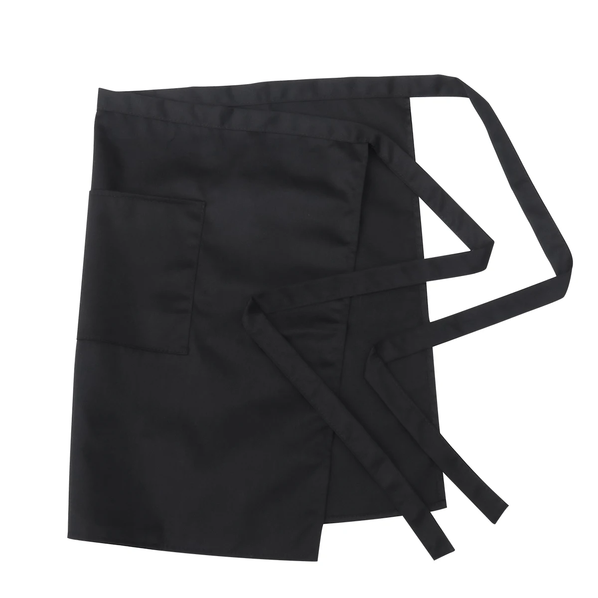 

Work Apron Short with Pockets Unisex Waist Aprons for Men Black Kitchen Clothing