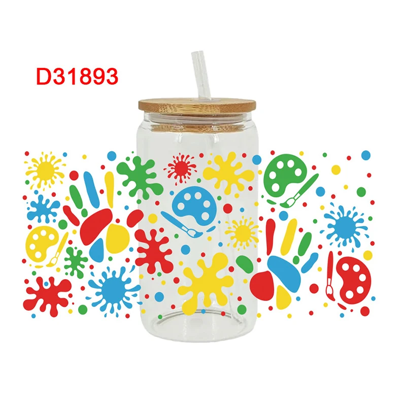 3D UV DTF Caring For Autism Printed Transfers Stickers 16oz Cup Wraps For DIY Glass Ceramic Metal Leather Etc. D31413 view 5