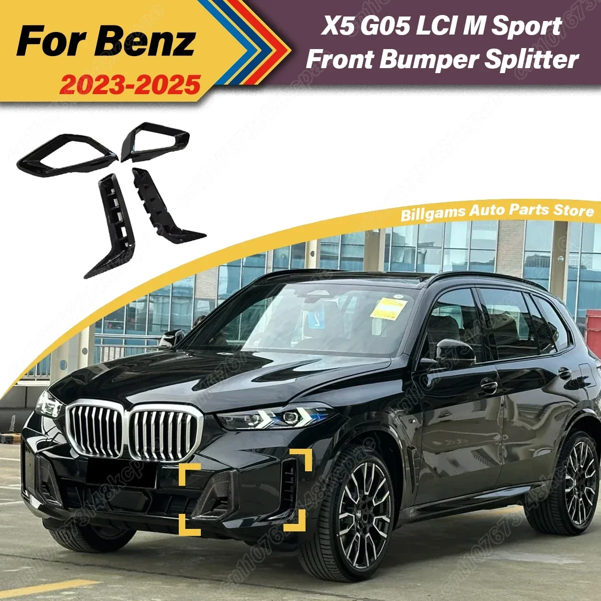 

For BMW X5 G05 LCI M Sport 2023-2024 Automobile Front Bumper Air Intake Grille Front Spoiler Lip Decorative Accessories Body Kit