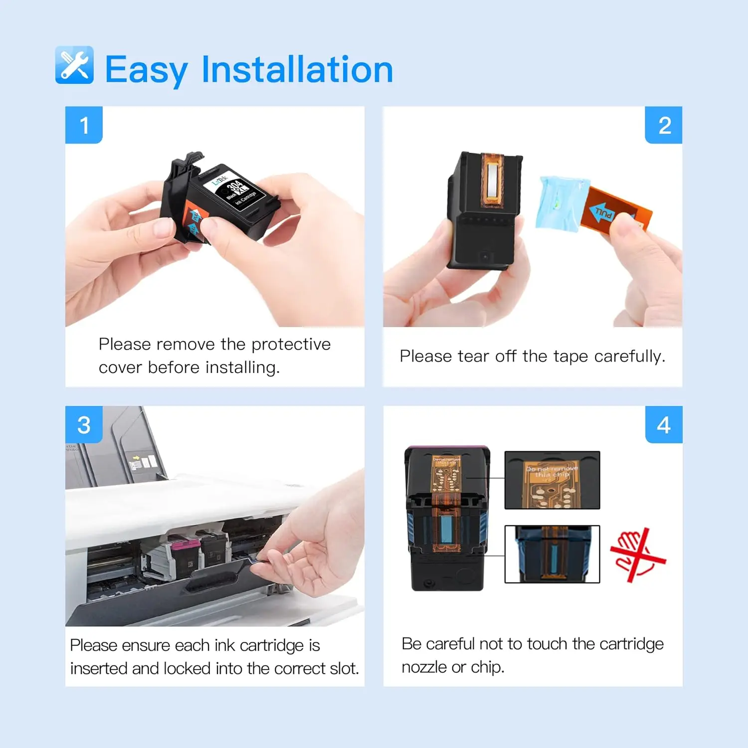 

305 XL 305XL Refillable Ink Cartridge for HP 305 DeskJet 2710 2720 4110 4120 4130 ENVY 6010 6020 6030 6420 For HP 305 XL 305XL
