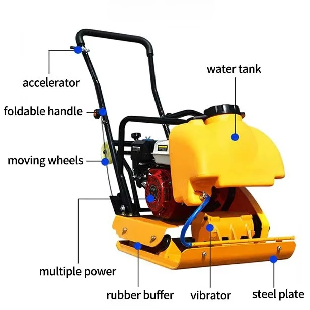 البنزين/الكهربائية/الديزل دليل صغير التربة الاهتزازية اليد تهتز لوحة العبث آلة ضاغطة ضاغط الأرض