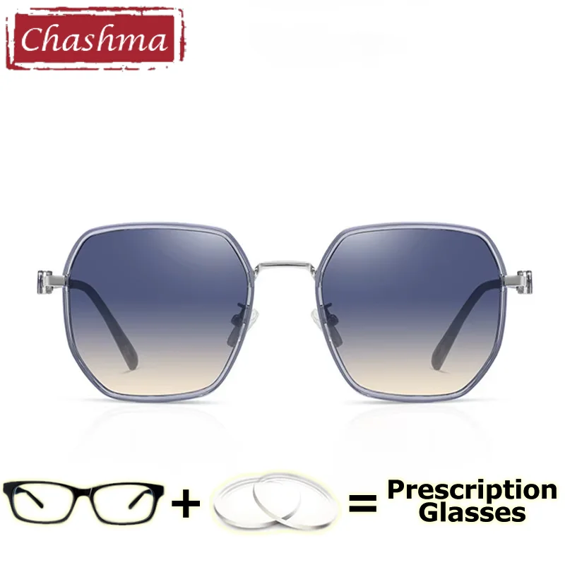 Chashma Sunglasses Lady Myopia Polarized Glasses Prescription Square Design Driving UV 400 Protection Gafas