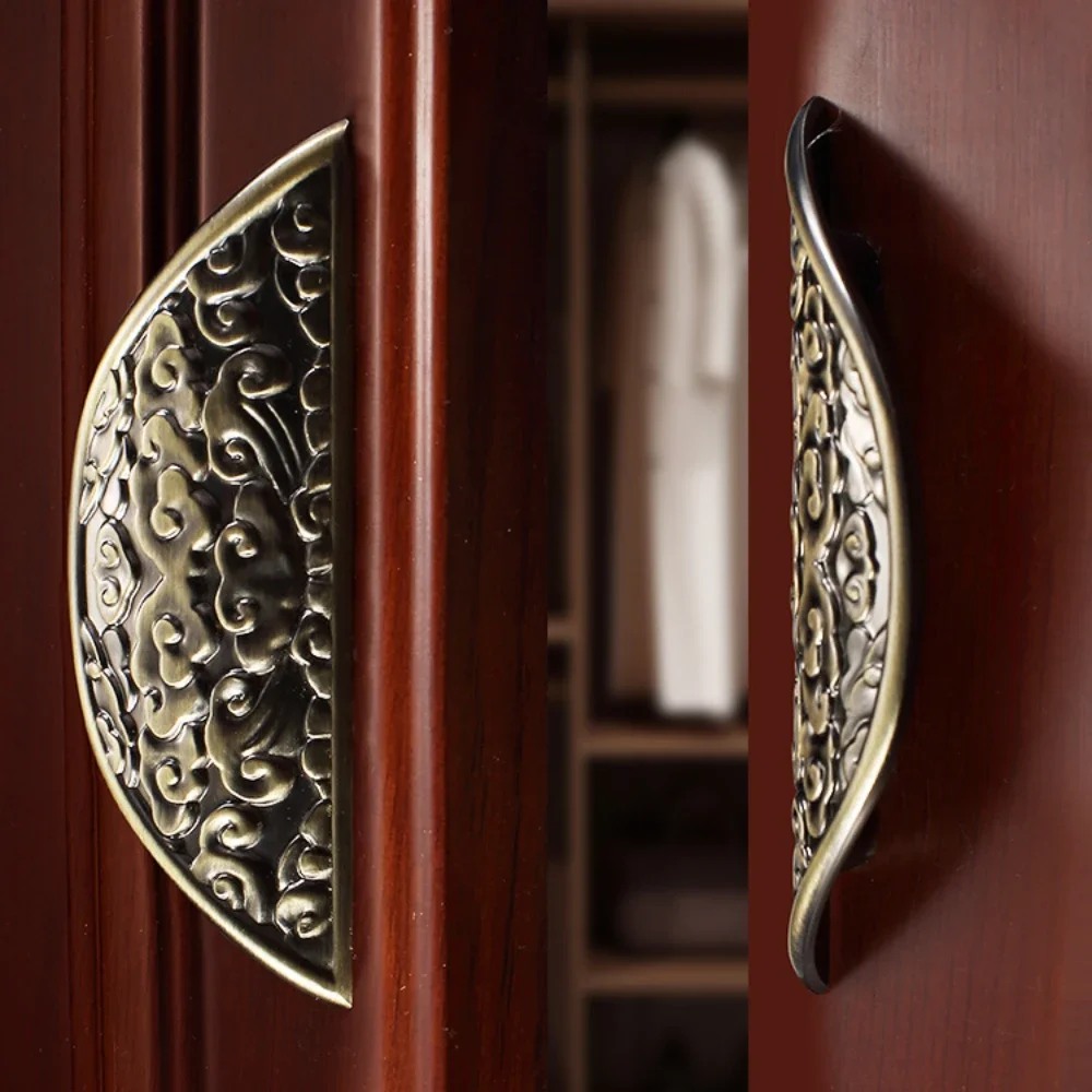 One Piece Bronze Cabinet Pulls Drawer Classic Vintage Retro Handles Kitchen Cupboard Bathroom Dresser Hardware Furniture Pull