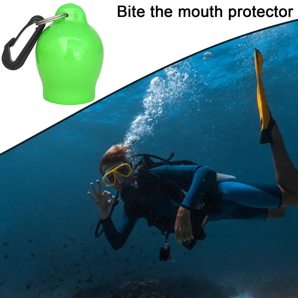 3.5cm Silicone Mouthpiece Cap Scuba Diving Accessories With Snap Clip Mini Size Easy Install Diving Anti-aging Mouthpiece Cover