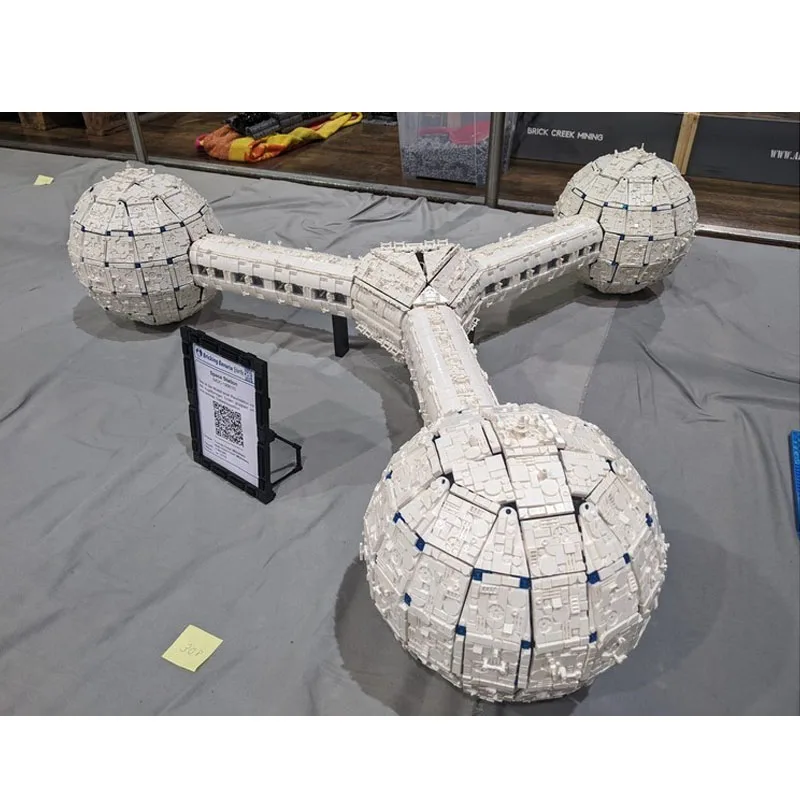 MOC-195610 estación espacial exterior, modelo de bloques de construcción 18698 PartsMOC, bloques de construcción creativos para niños, regalos de juguete para cumpleaños