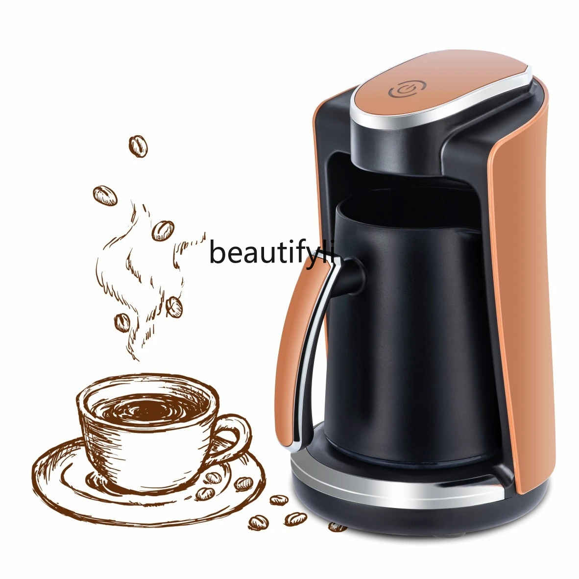 Турецкое кофе в зернах, кофеварка, термостат, кофеварка