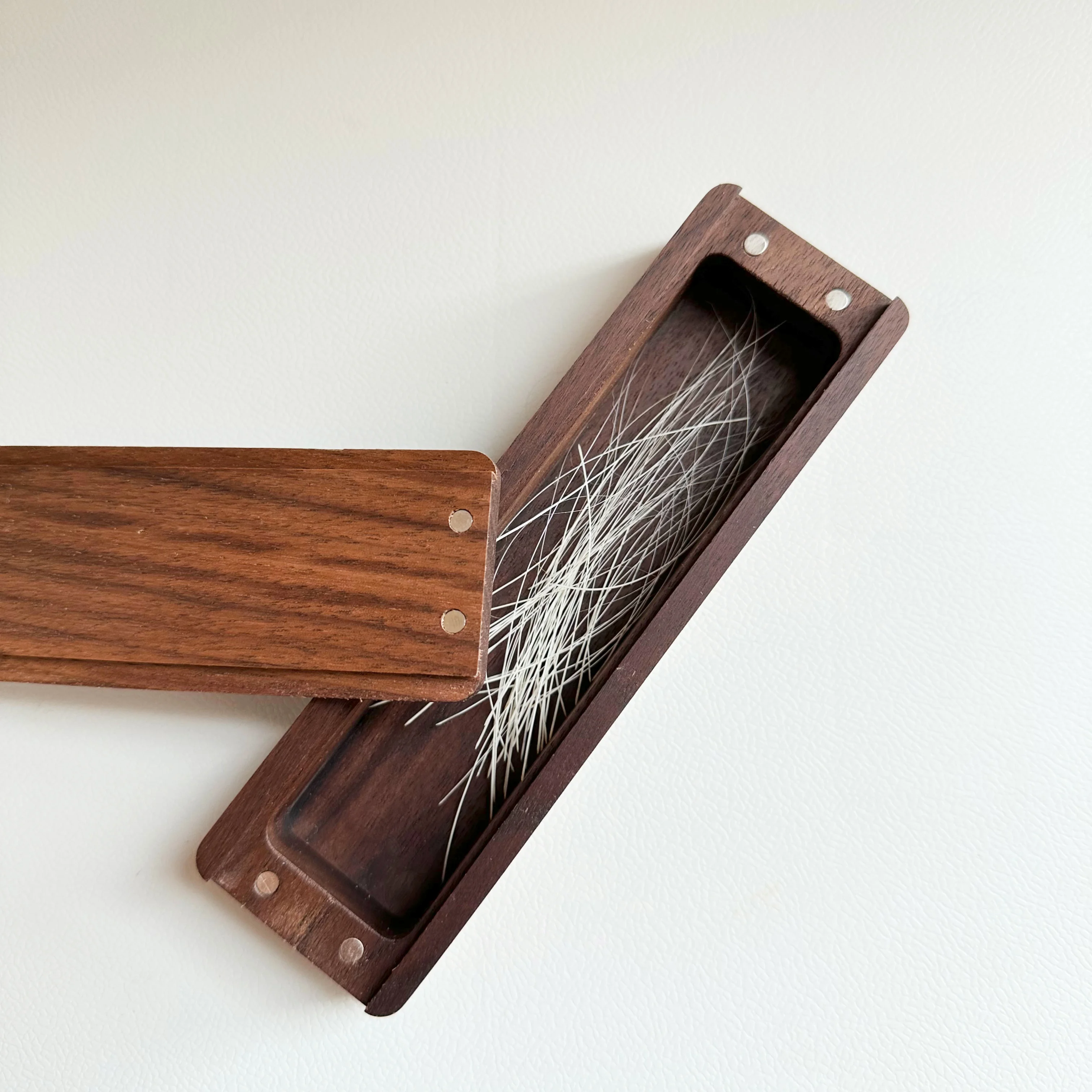 صندوق تخزين، مجموعة شعيرات القطط، صندوق خشبي، صندوق تذكار لشعر الكلاب الأليفة